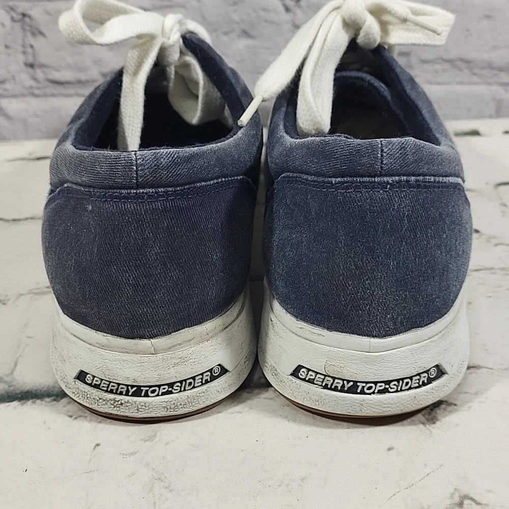 Sperry Top Sider Boat Shoes Womens Sz‎ 9 Navy Blue Platform Chunky Y2K Sneakers